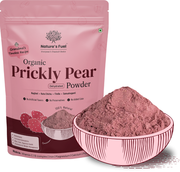 Prickly Pear - Dehydrated Organic Powder (300g) (હાથલાના ફિંડલાનો પાઉડર)