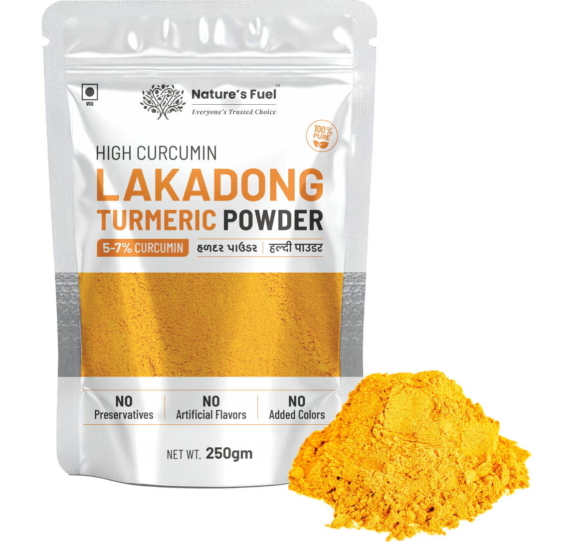 High Curcumin Lakadong Turmeric Powder (હળદર પાઉડર)