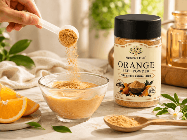 How to use orange peel powder - step 2: apply and wait