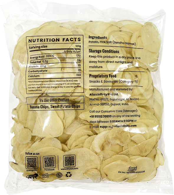 Raw Potato Chips (કાચી બટાકા ની વેફર)